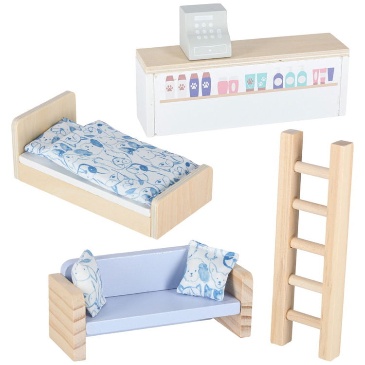 Къща за кукли в куфарче с аксесоари