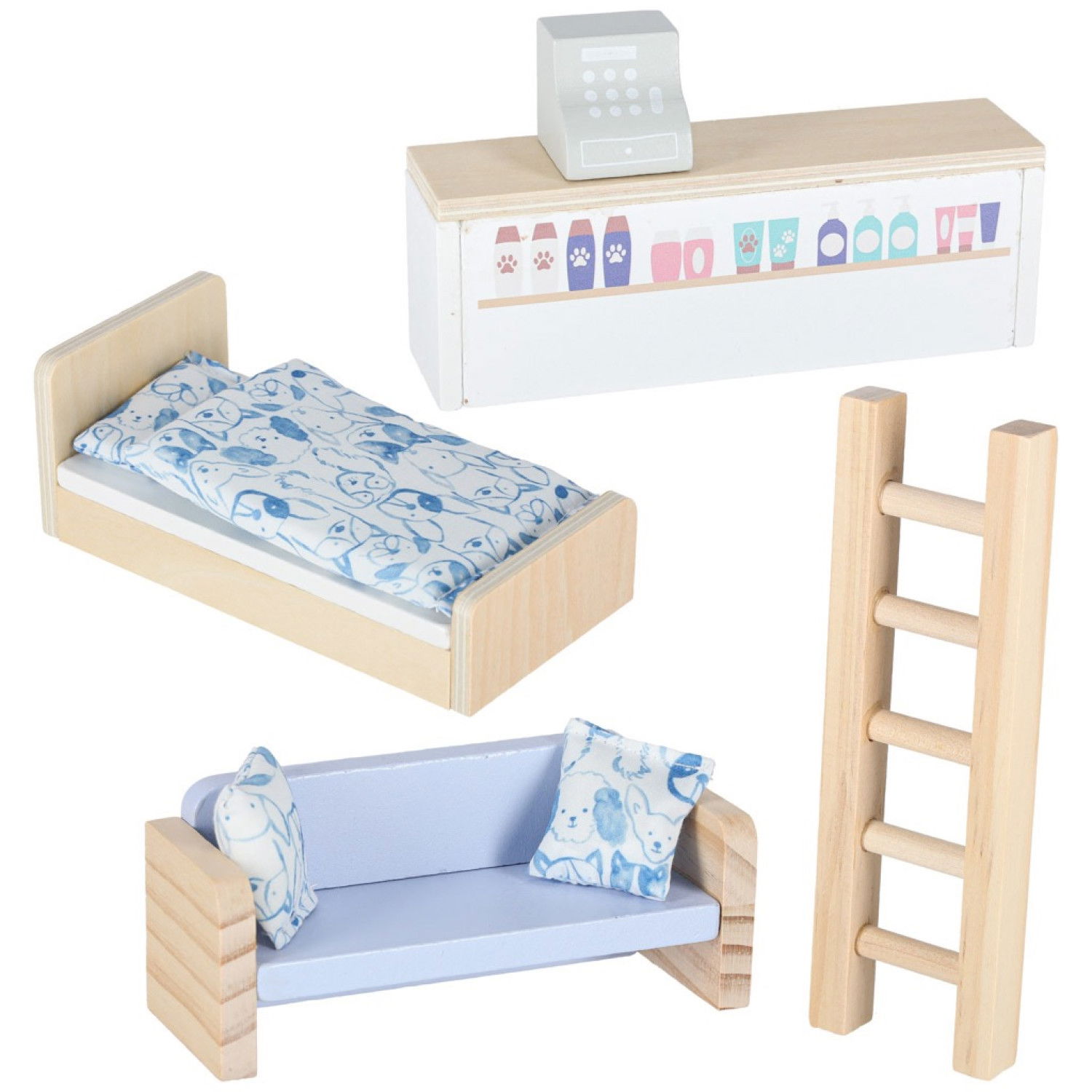 Къща за кукли в куфарче с аксесоари