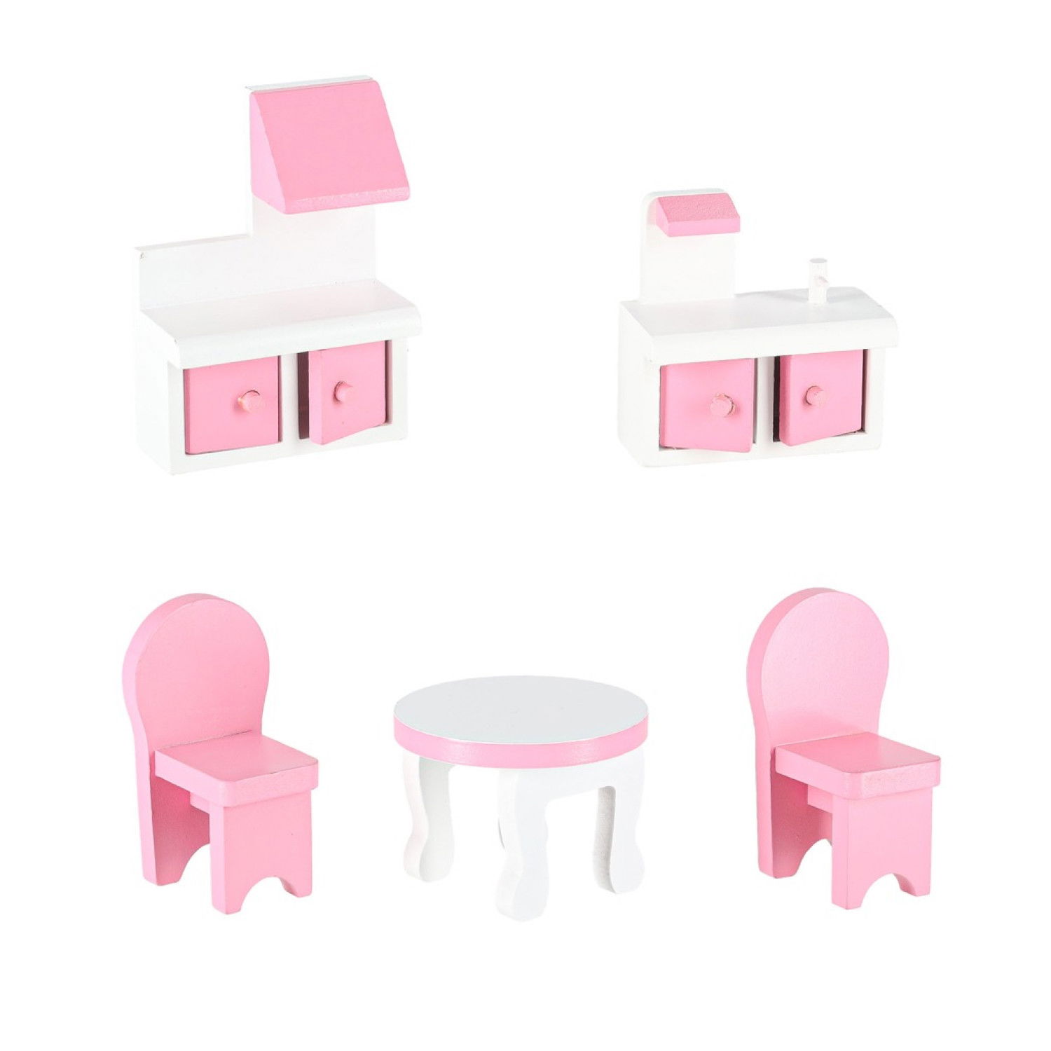 Дървена къща за кукли с LED осветление и аксесоари