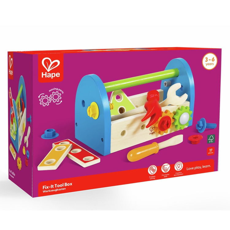 Дървени инструменти в кутия, Hape