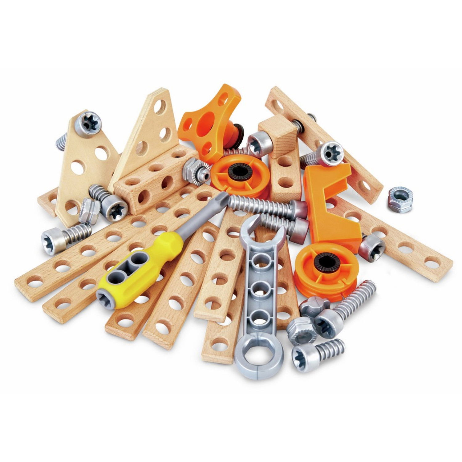 Дървена комплект за инжинери, 42 части, Hape