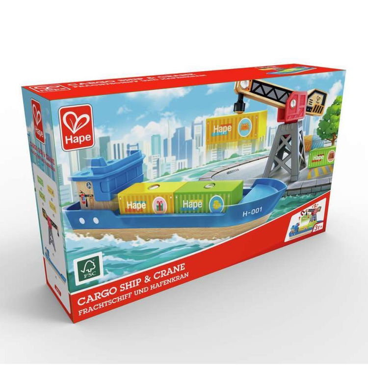 Дървен товарен кораб с кран, Hape