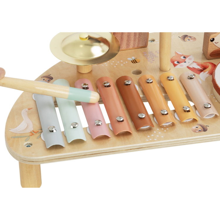 Дървена музикална маса Животни