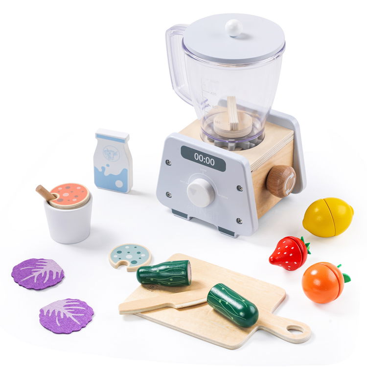 Дървен блендер за смути с аксесоари