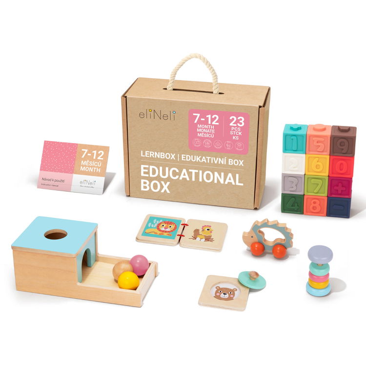Образователна Монтесори кутия за бебета 7-12 месеца