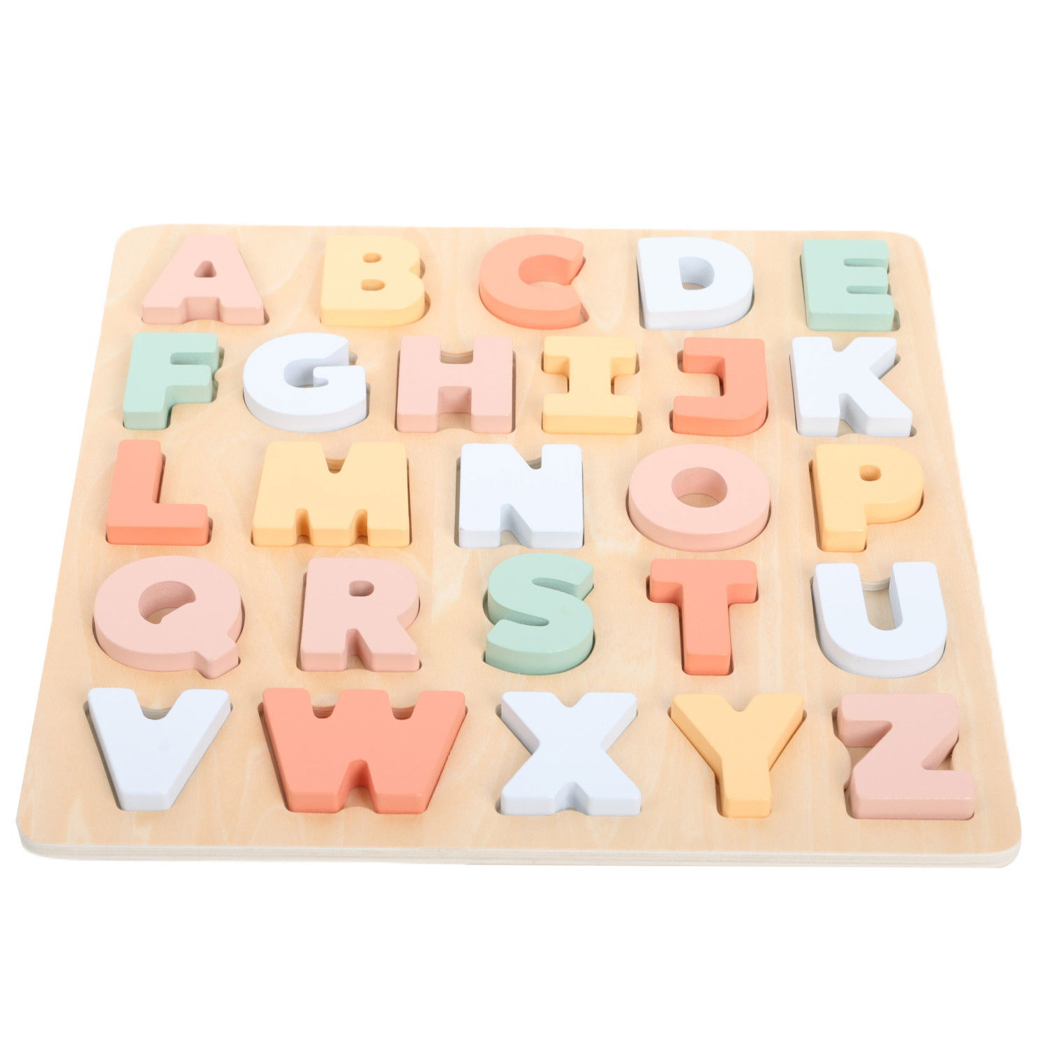Дървен пъзел Английската азбука - главни букви