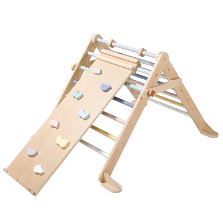 Комплект Монтесори Пиклер триъгълник с дъска 2в1 Пастел