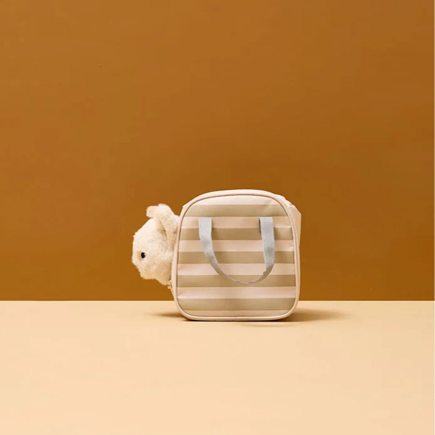 Плюшено коте в чантичка