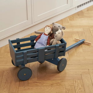 Дървена количка за кукли с дълга дръжка