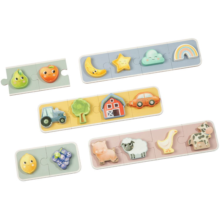 Дървена игра 2 в 1 Докосни и Намери Фермата