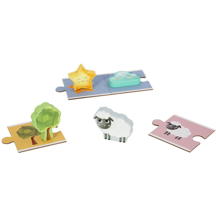 Дървена игра 2 в 1 Докосни и Намери Фермата