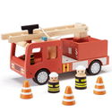 Дървена пожарна кола с фигурки