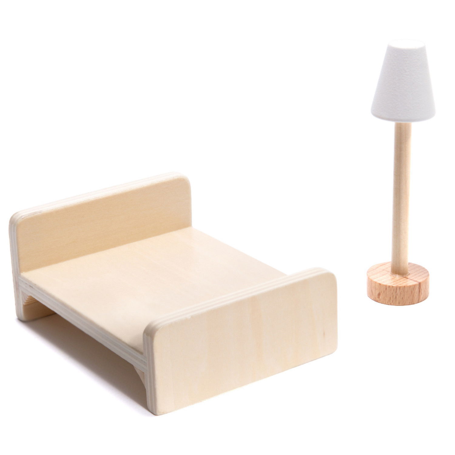 Дървена къща за кукли с LED осветление и аксесоари