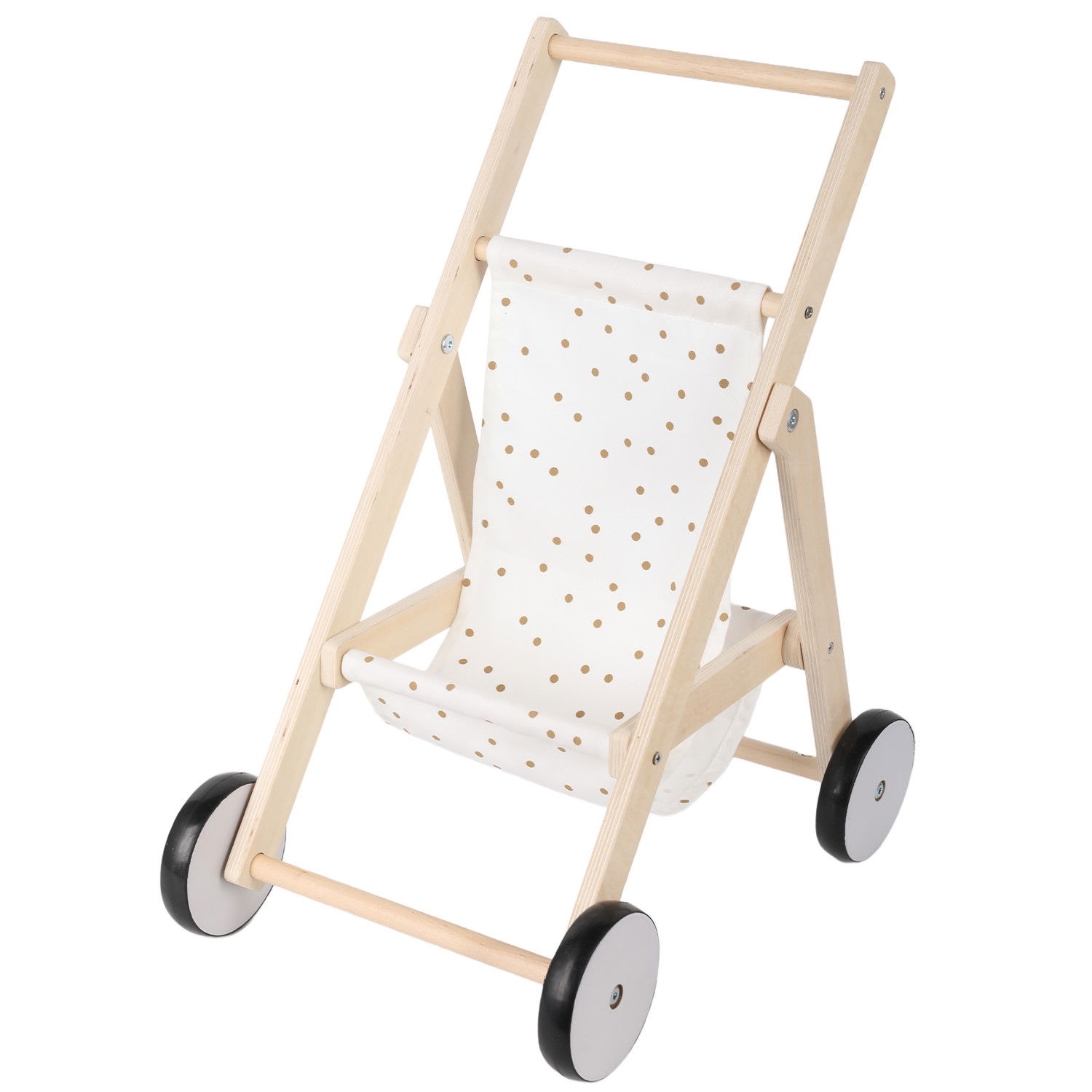 Дървена количка за кукли