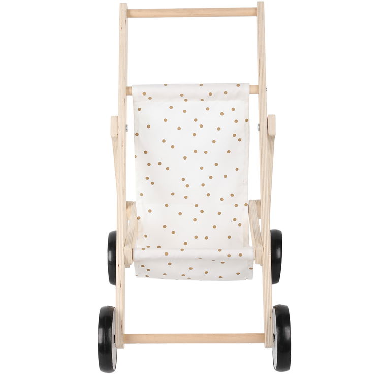 Дървена количка за кукли