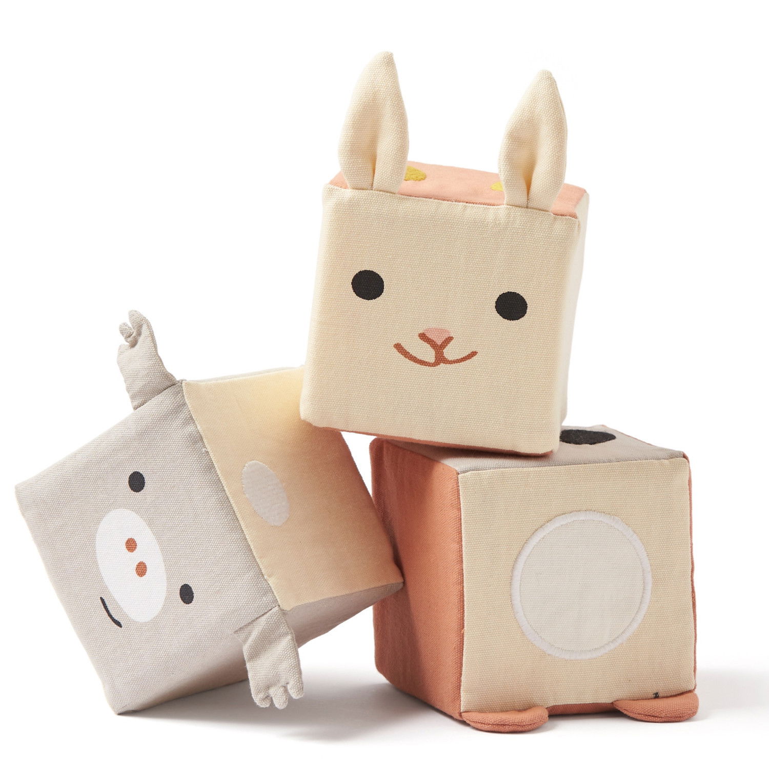 Комплект текстилни бебешки кубчета