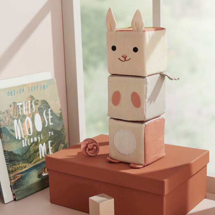 Комплект текстилни бебешки кубчета