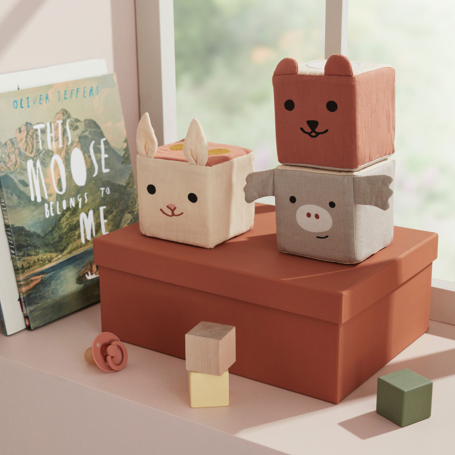 Комплект текстилни бебешки кубчета