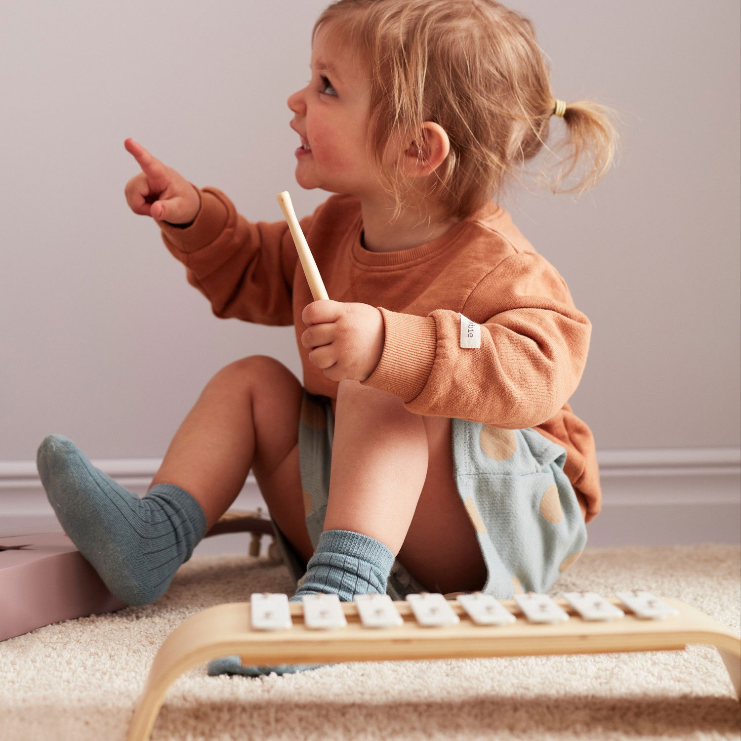 Дървен цветен ксилифон