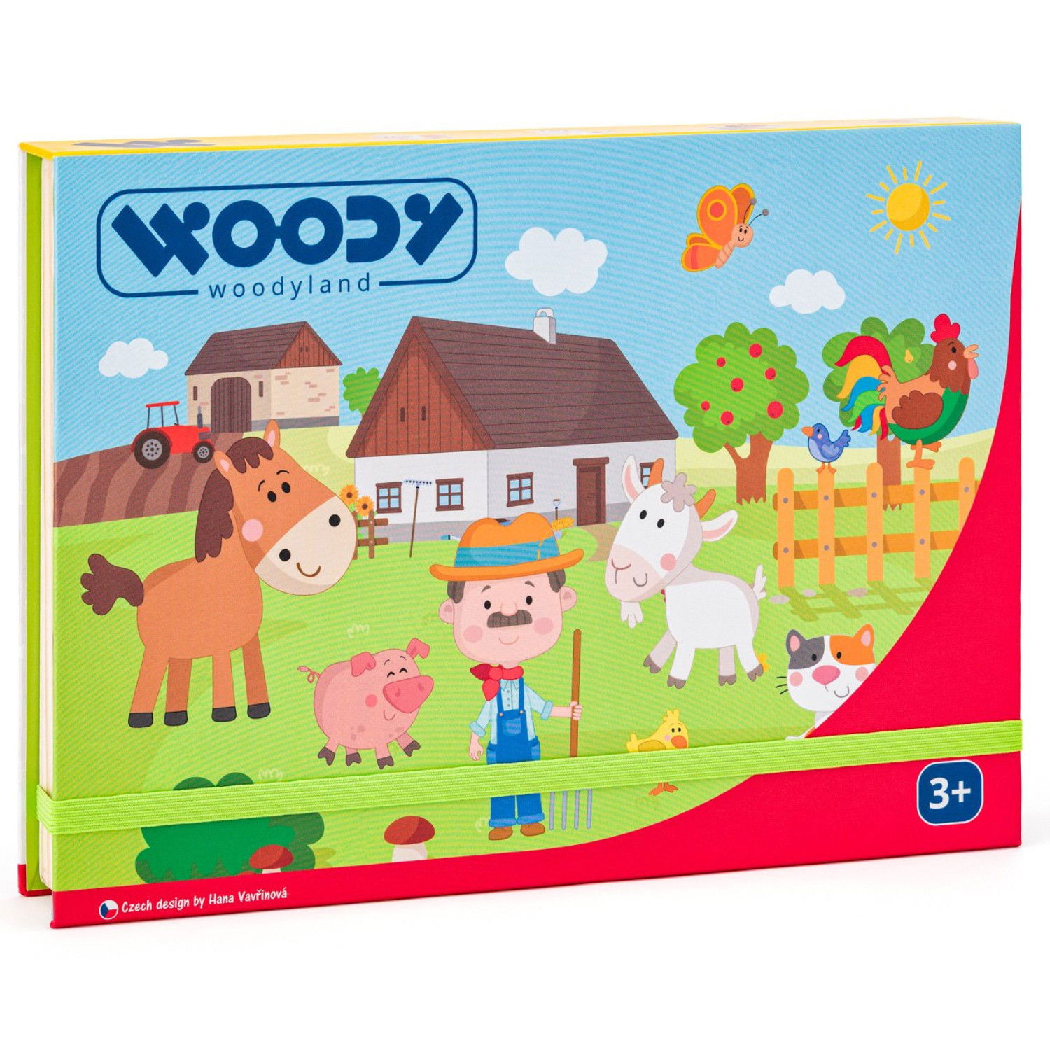 Магнитен пъзел в дървена кутия Ферма