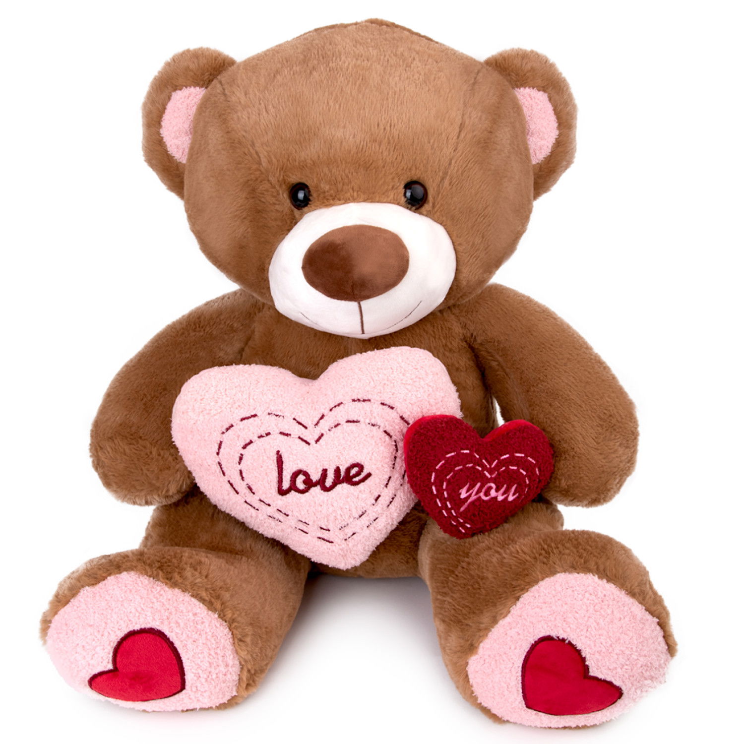 Плюшено мече със сърчица