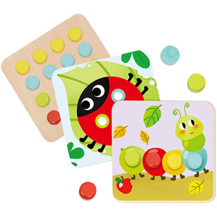 Дървена бебешка мозайка, Цветове в градината