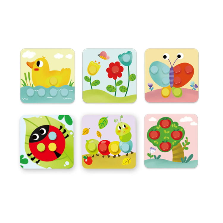 Дървена бебешка мозайка, Цветове в градината