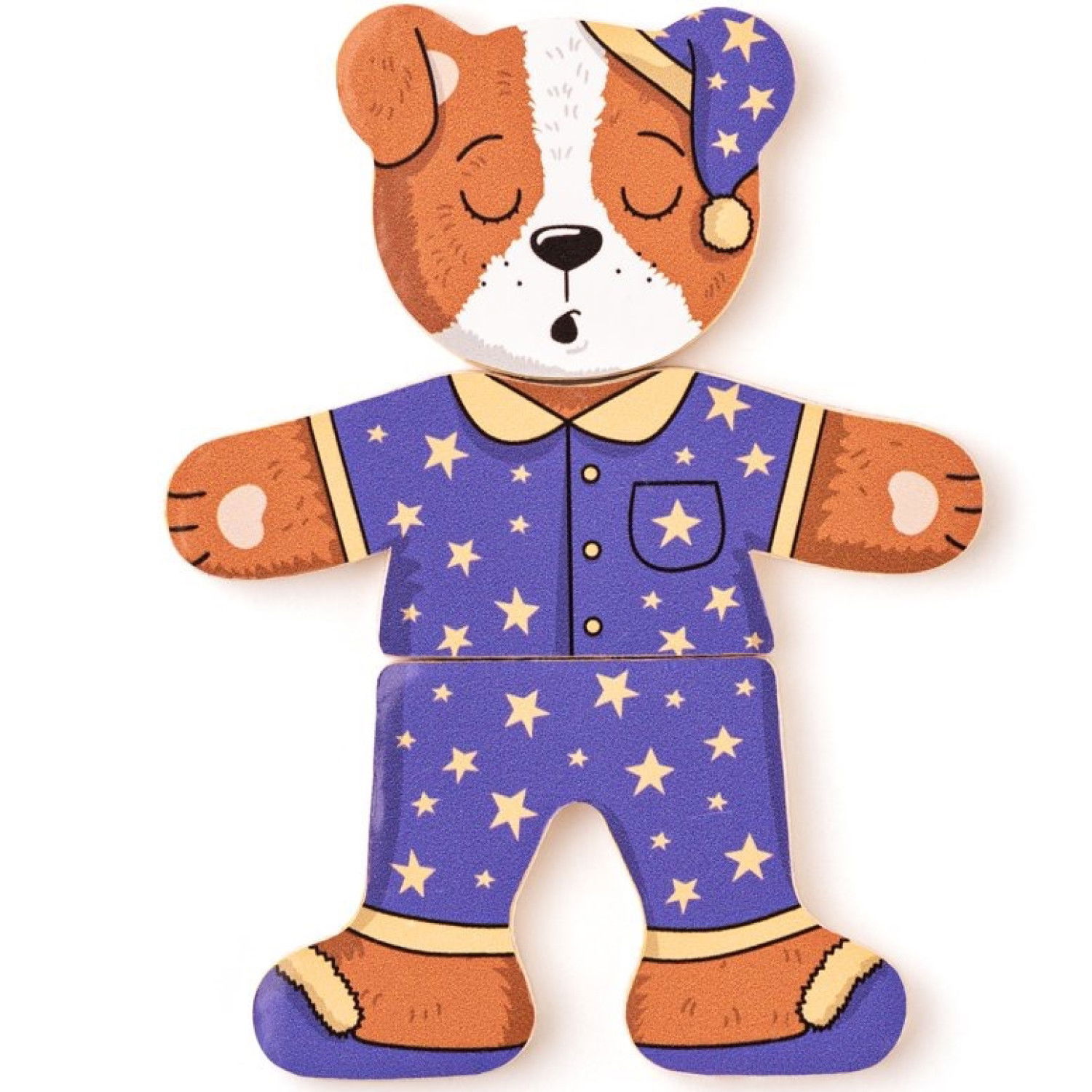 Комплект 6 дървени пъзела Кучето Джаф