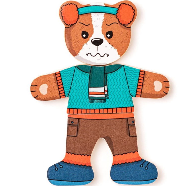 Комплект 6 дървени пъзела Кучето Джаф