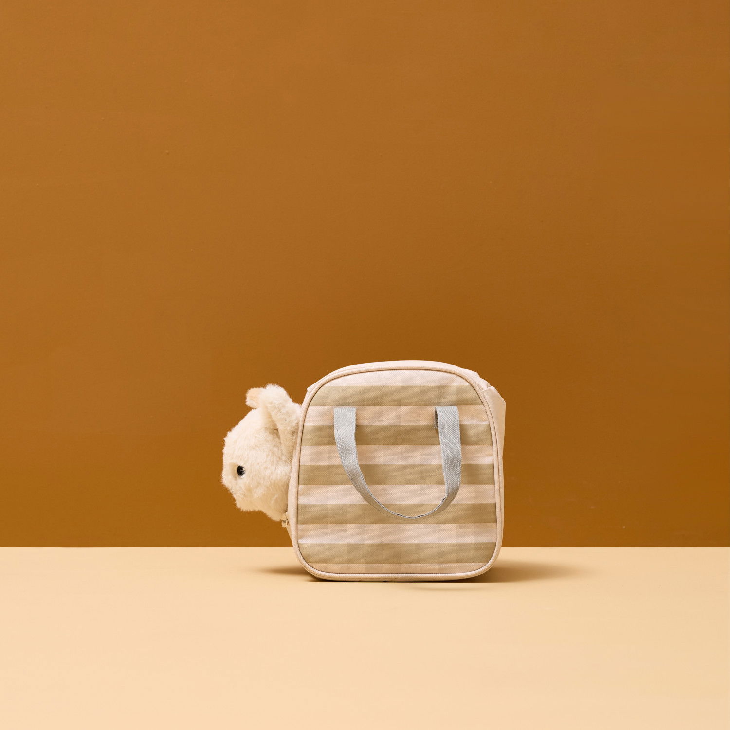 Плюшено коте в чантичка