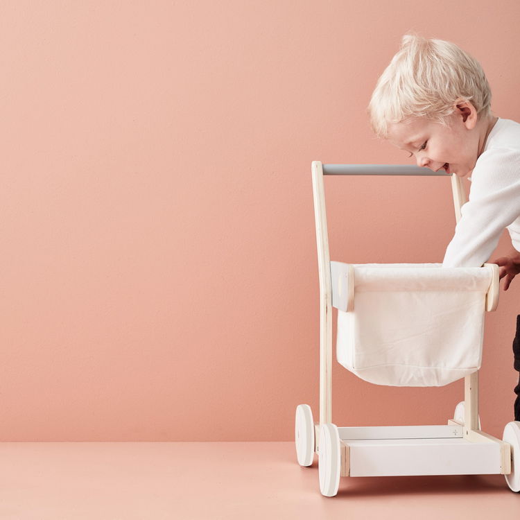 Дървена детска количка за пазар