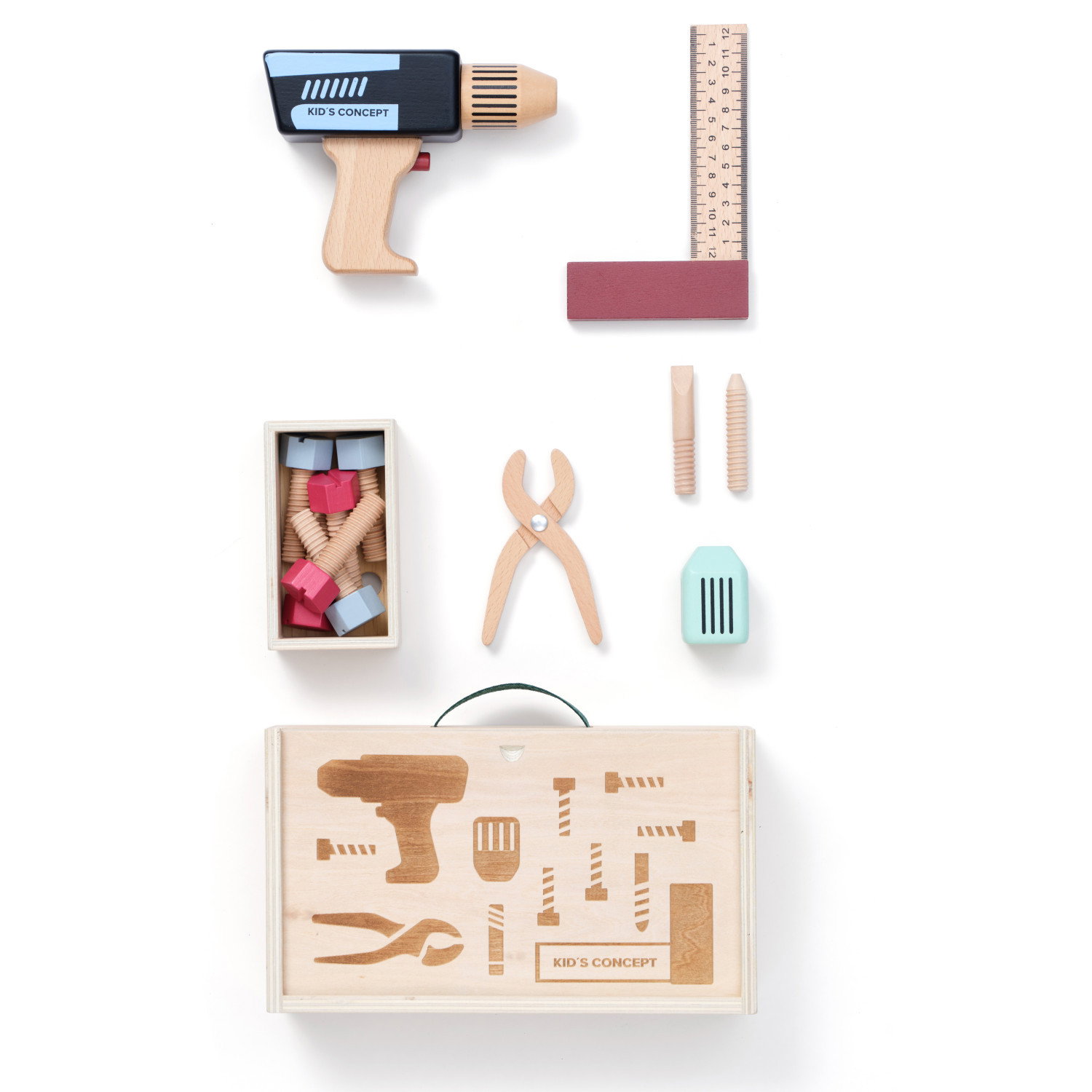 Дървен комплект Куфар с инструменти