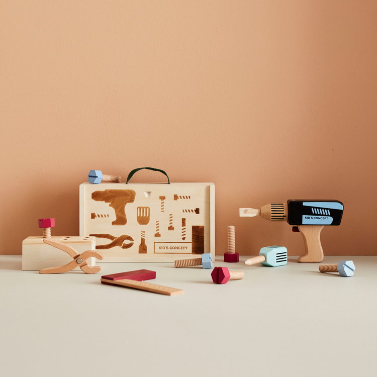 Дървен комплект Куфар с инструменти
