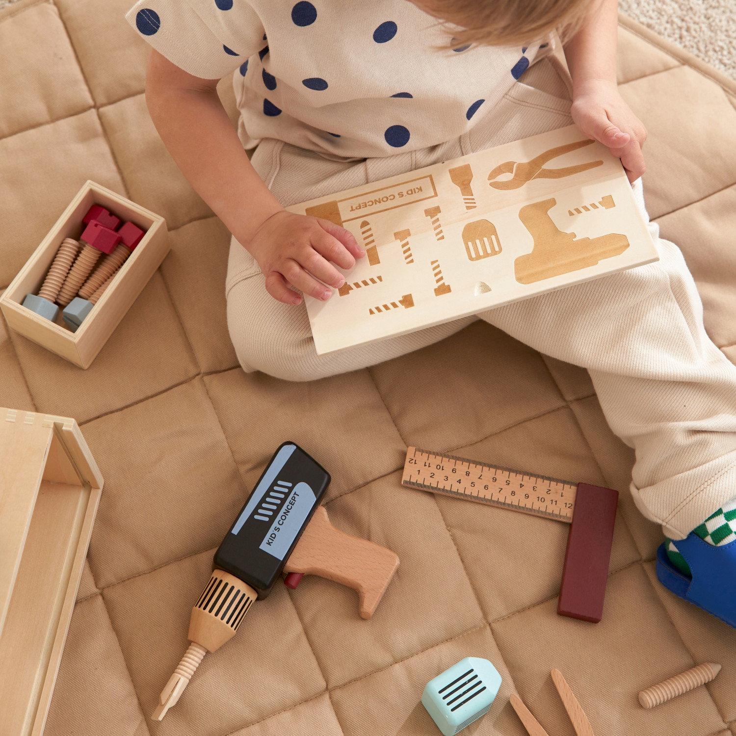 Дървен комплект Куфар с инструменти