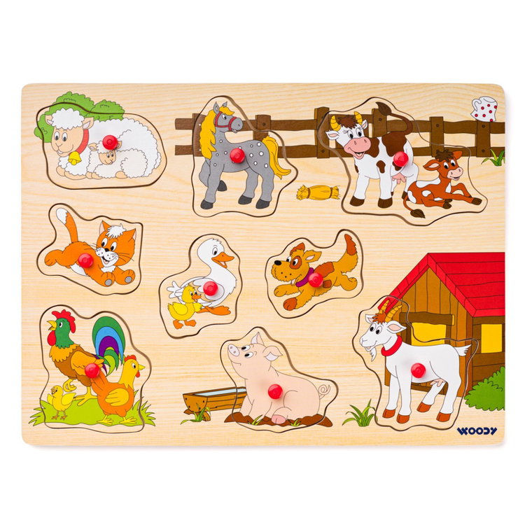 Дървен пъзел Ферма