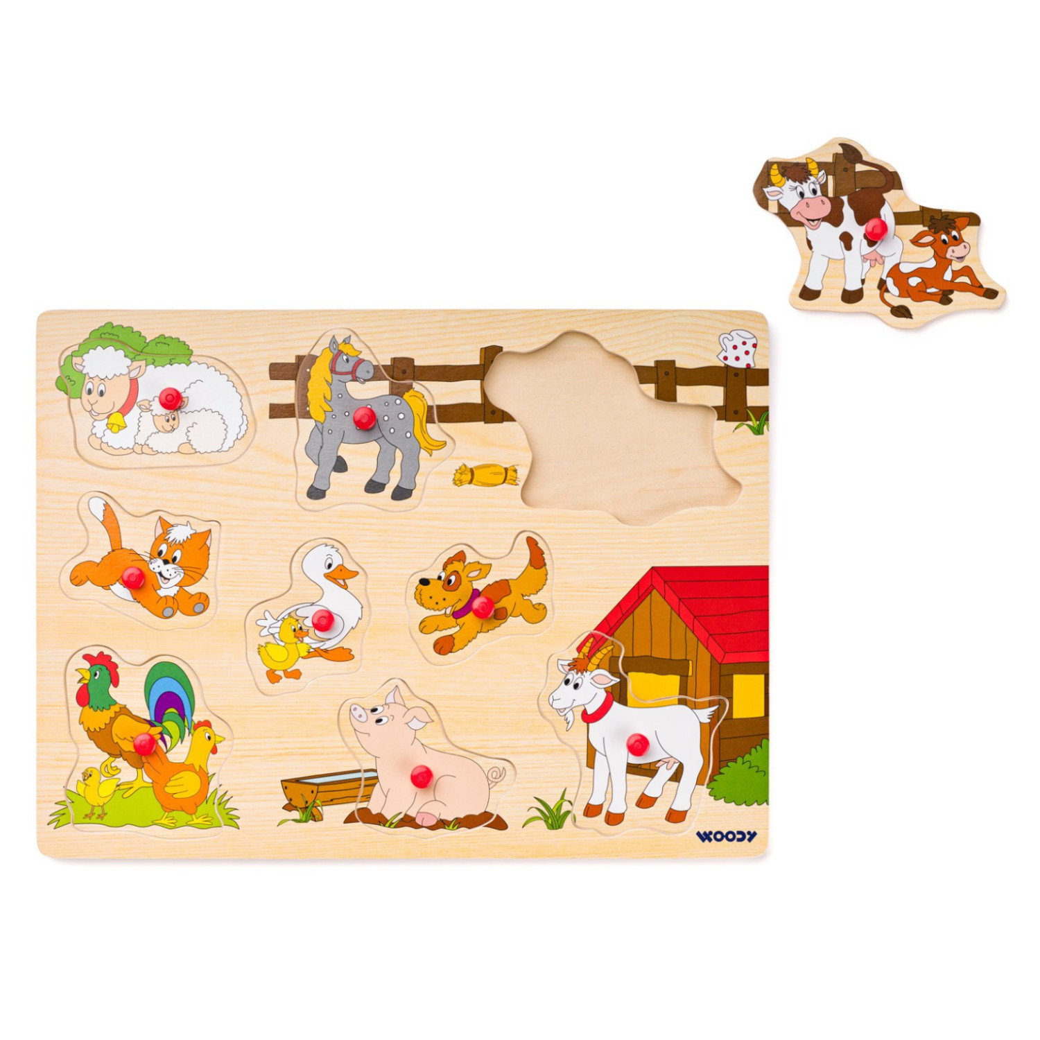 Дървен пъзел Ферма