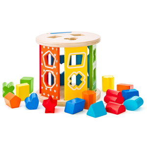 Дървен кръгъл сортер