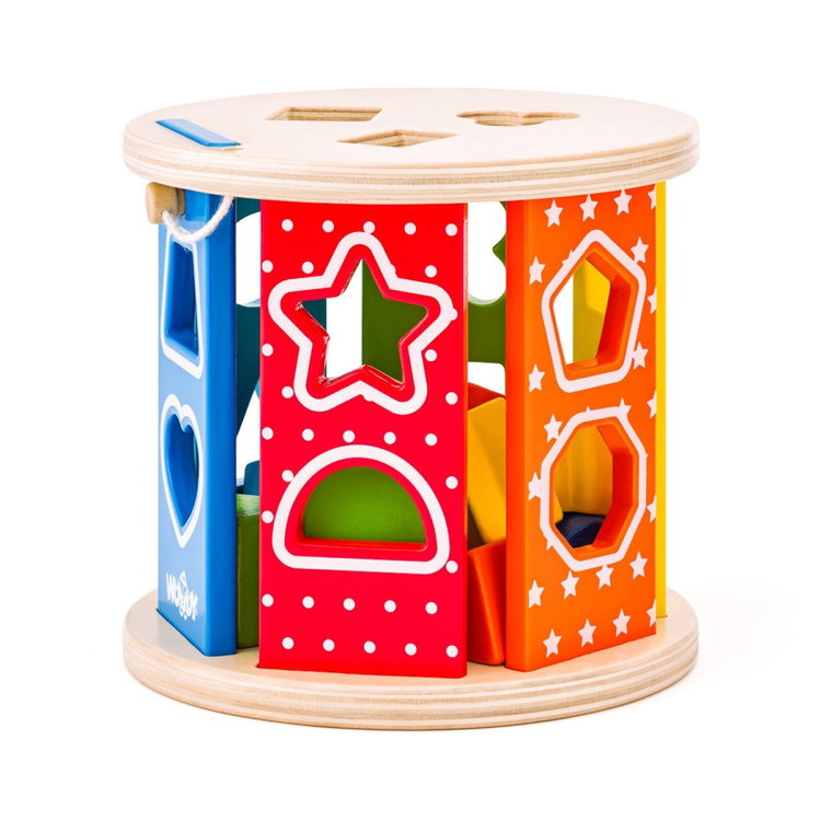 Дървен кръгъл сортер