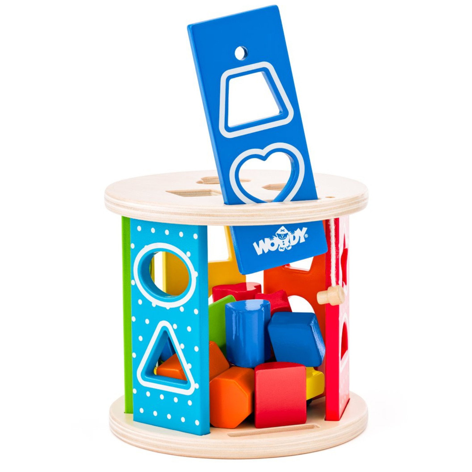 Дървен кръгъл сортер