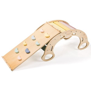 Детска двустранна дъска за катерене и пързаляне 2в1 Pastel