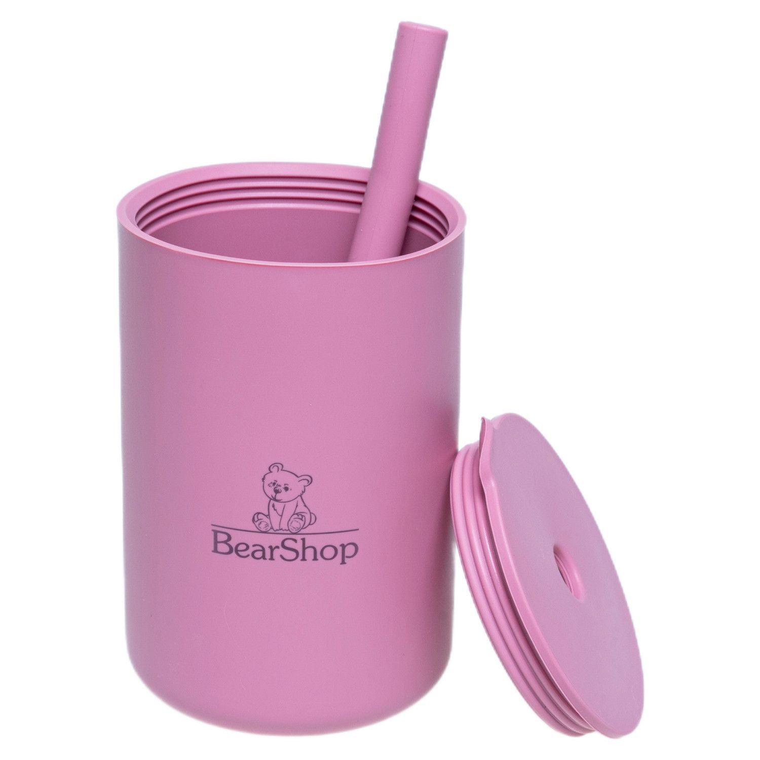 Силиконова чаша със сламка