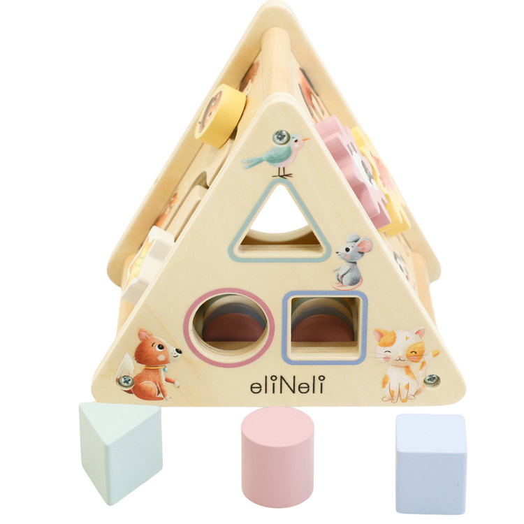 Дървен активен триъгълник Животни