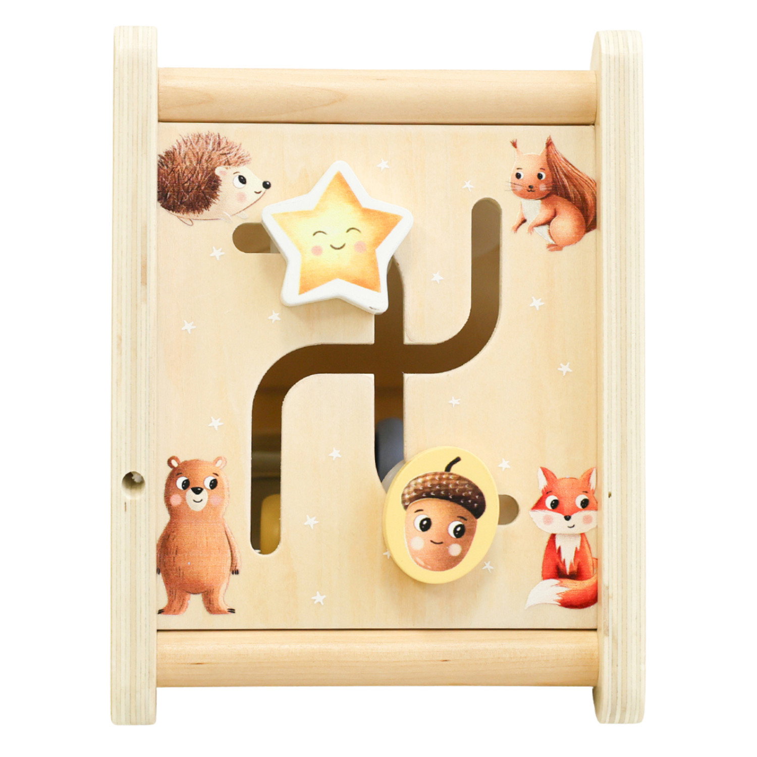 Дървен активен триъгълник Животни