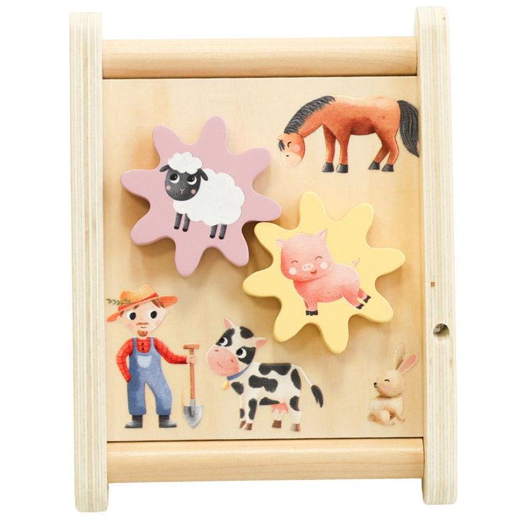 Дървен активен триъгълник Животни