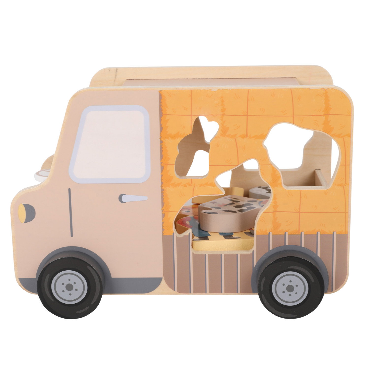 Сафари джип - сортер с животни