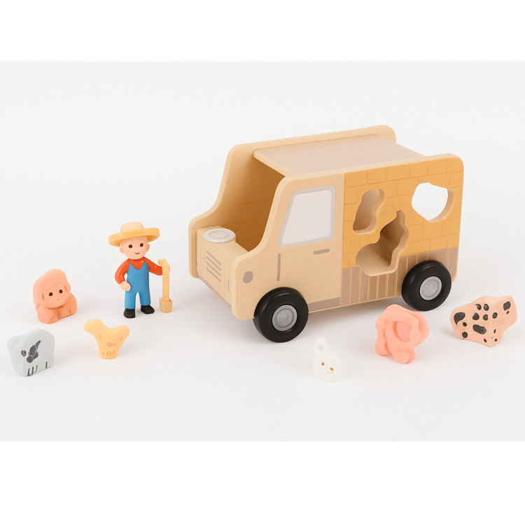 Сафари джип - сортер с животни