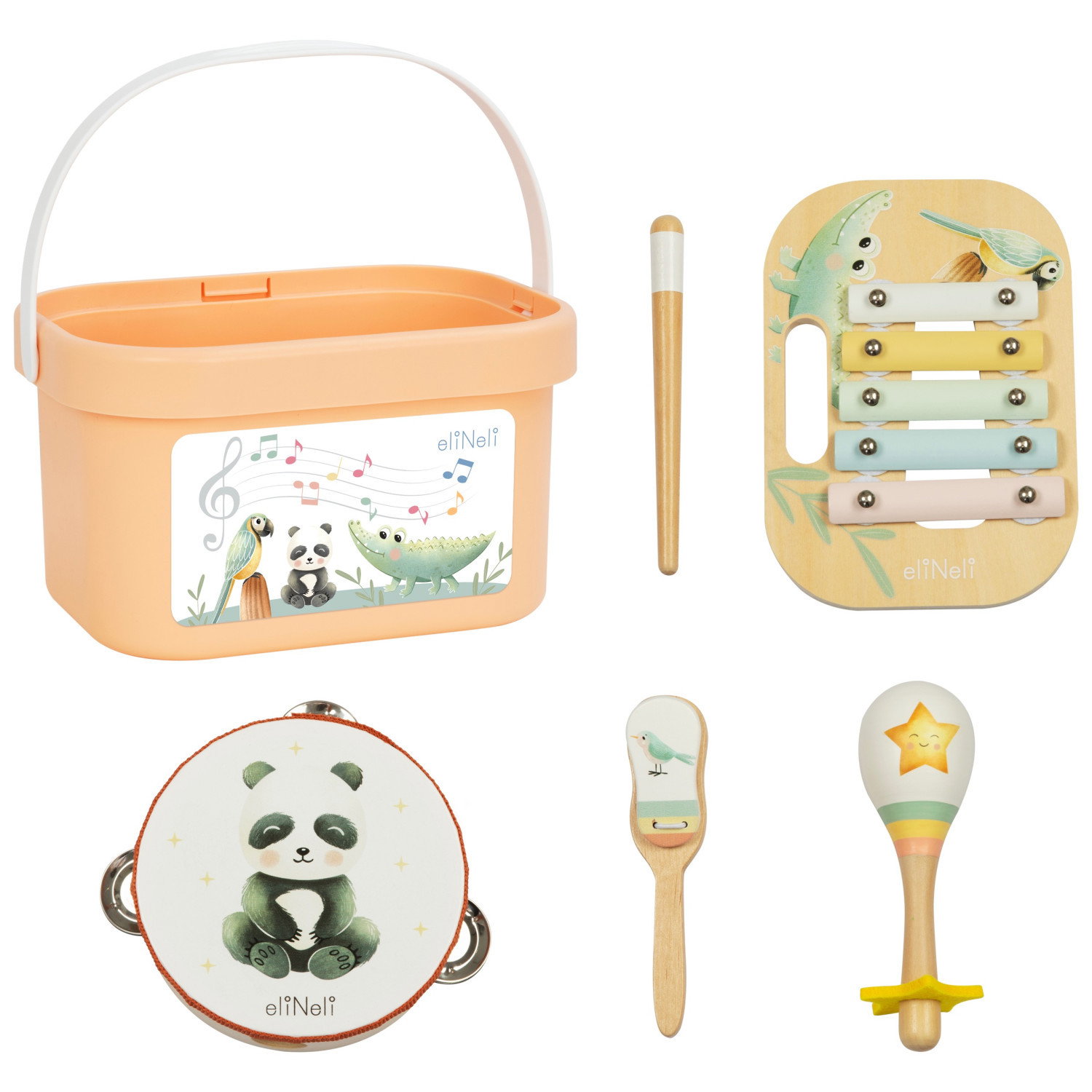 Комплект музикални инструменти в кутия