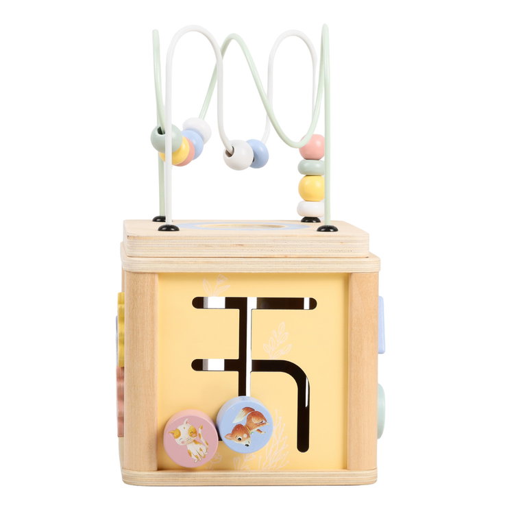 Дървен активен куб Животни