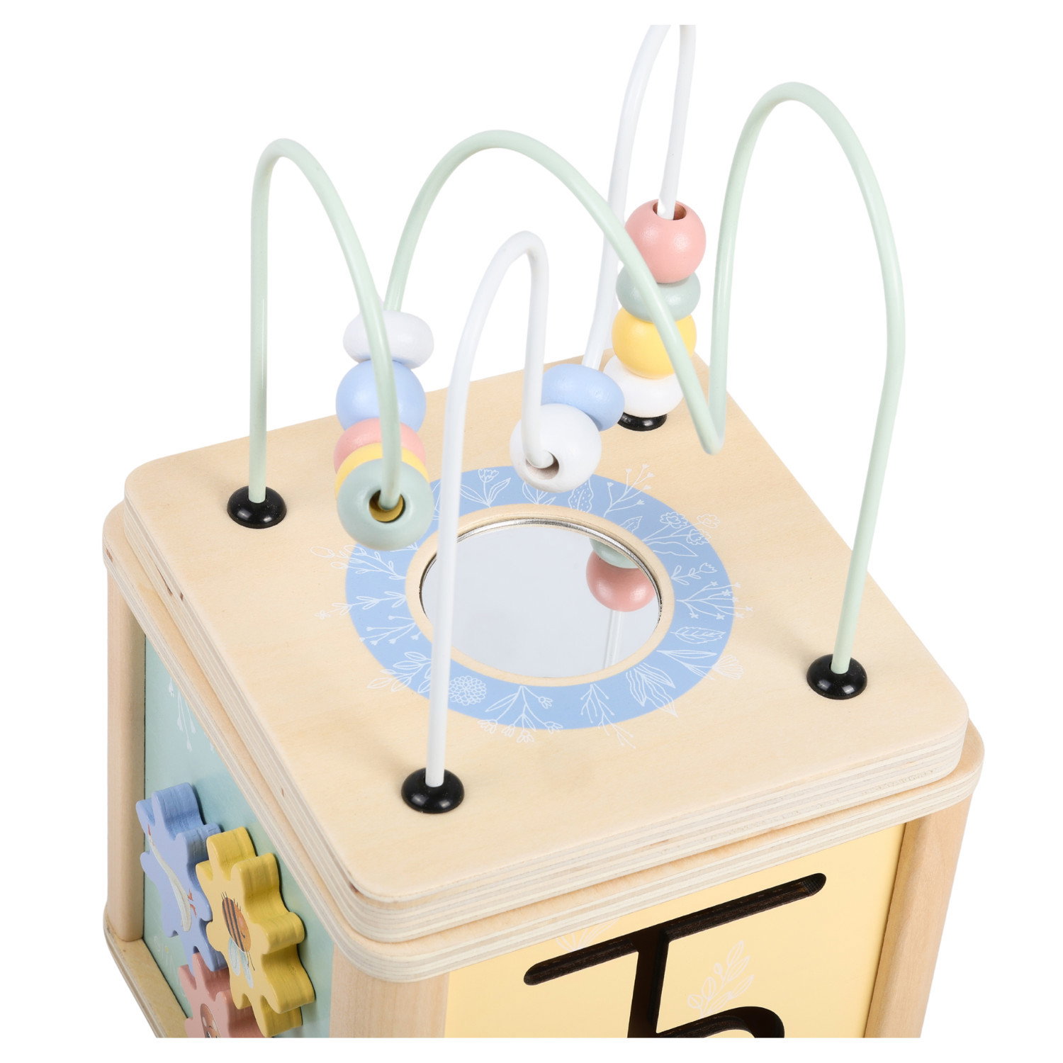 Дървен активен куб Животни