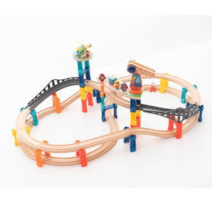 Двуетажна влакова писта с електрическо влакче, 60 части